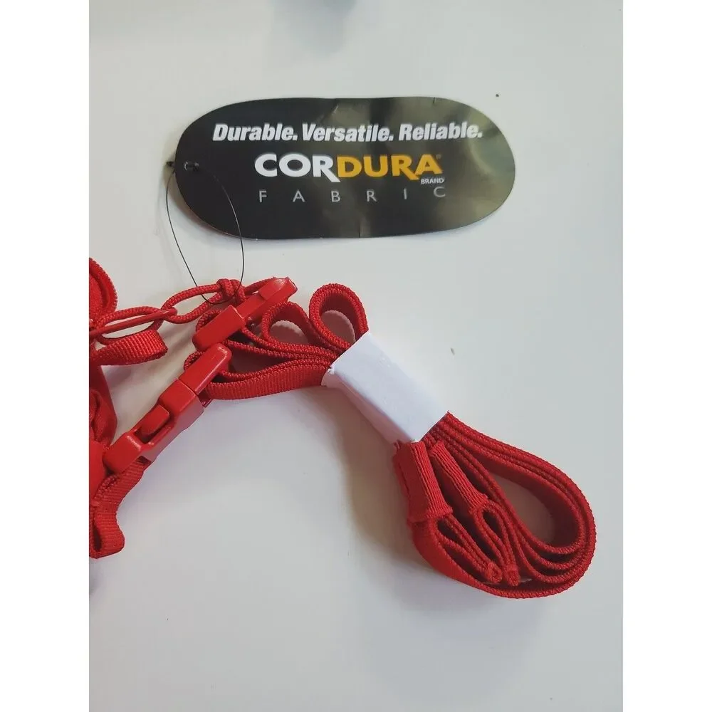 Supreme Red Logo Cordura Neck Pouch Bucket Bag 7x7.5in